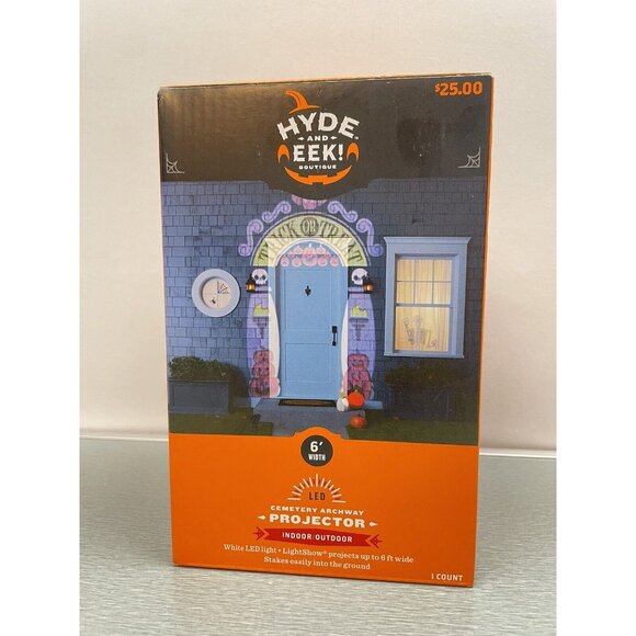 Hyde & Eek Cemetery Archway Projector Projection Wall Door Light Decor 6' width - Picture 4 of 7